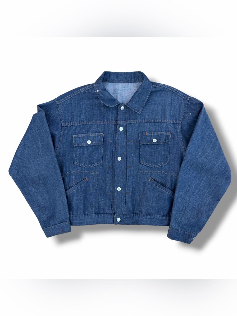 Vintage 60s-70s JCPenney Ranchcraft Selvedge Denim Jacket Large Cropped USA